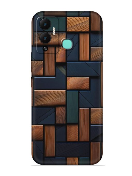 Wooden Background Cubes Embossed Soft Silicone Case for Infinix Hot 12 Play Zapvi