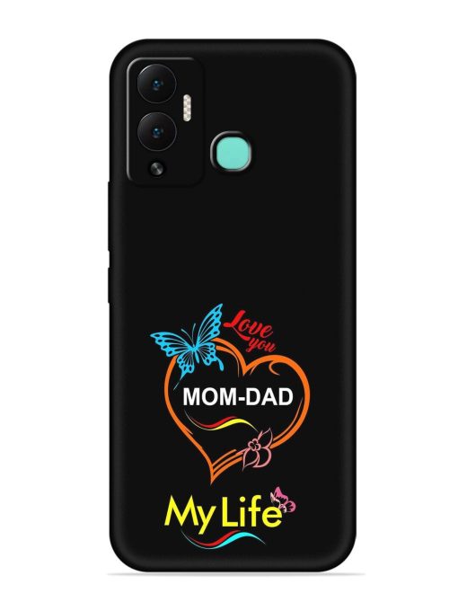 Love You Mom Dad Embossed Soft Silicone Case for Infinix Hot 12 Play