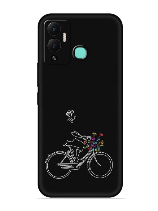 Minimalist Cycle Art Embossed Soft Silicone Case for Infinix Hot 12 Play Zapvi