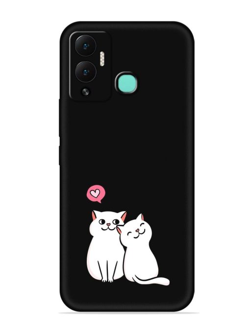 Cute Loving Cats Embossed Soft Silicone Case for Infinix Hot 12 Play Zapvi