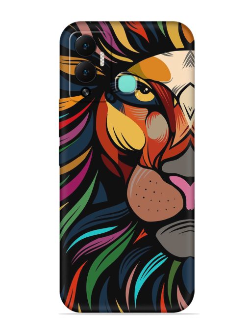 Trippy Lion Art Embossed Soft Silicone Case for Infinix Hot 12 Play