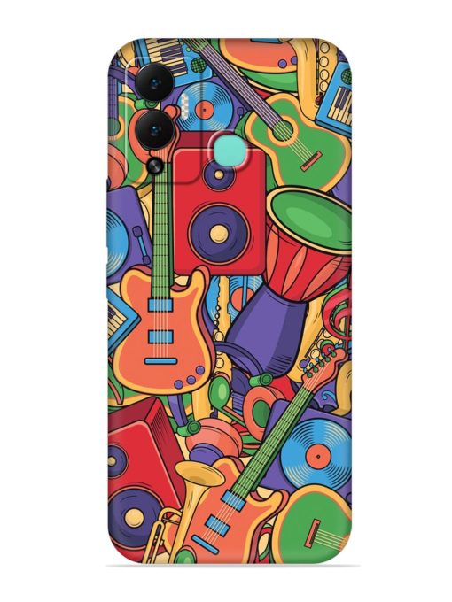 Colorful Music Art Embossed Soft Silicone Case for Infinix Hot 12 Play Zapvi