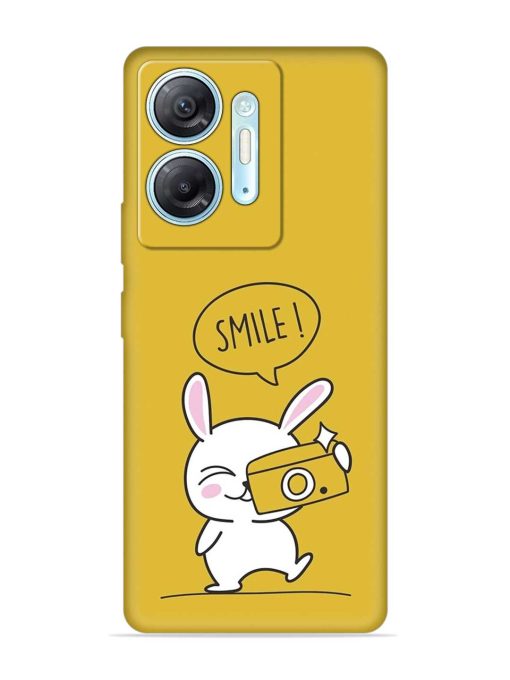 Hey Smile Please Embossed Soft Silicone Case for Infinix Hot 30 (5G)