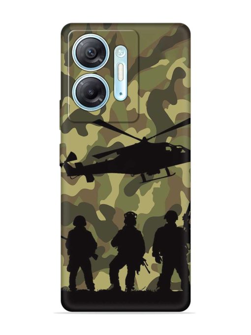 Army Heros Embossed Soft Silicone Case for Infinix Hot 30 (5G) Zapvi