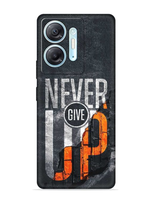 Never Give Up Embossed Soft Silicone Case for Infinix Hot 30 (5G)