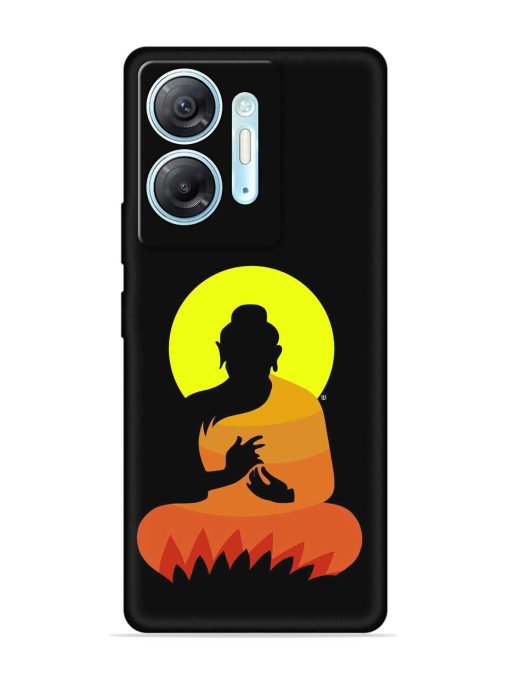 Buddha Art Black Embossed Soft Silicone Case for Infinix Hot 30 (5G)