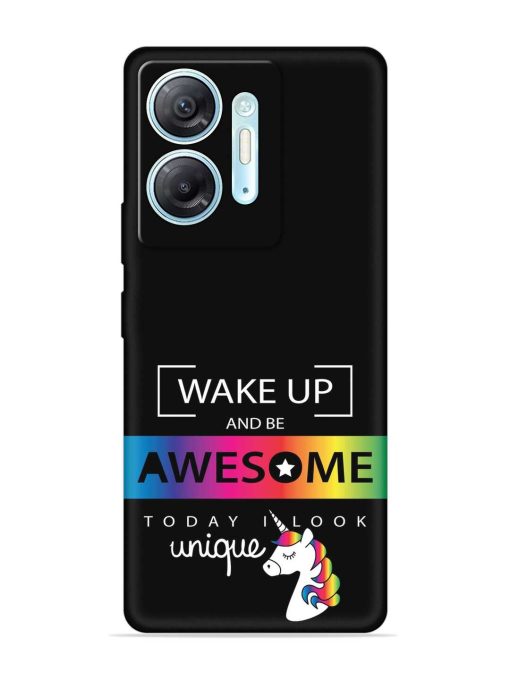 Inspirational Quote Unicorn Embossed Soft Silicone Case for Infinix Hot 30 (5G)