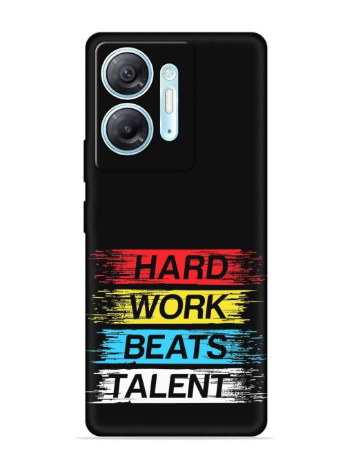 Hard Work Beats Embossed Soft Silicone Case for Infinix Hot 30 (5G)