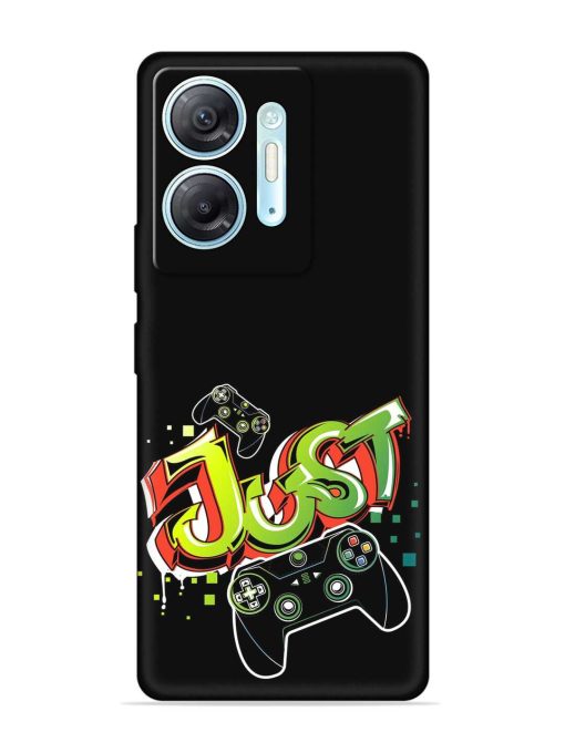 Graffiti Gamepad Illustration Embossed Soft Silicone Case for Infinix Hot 30 (5G)