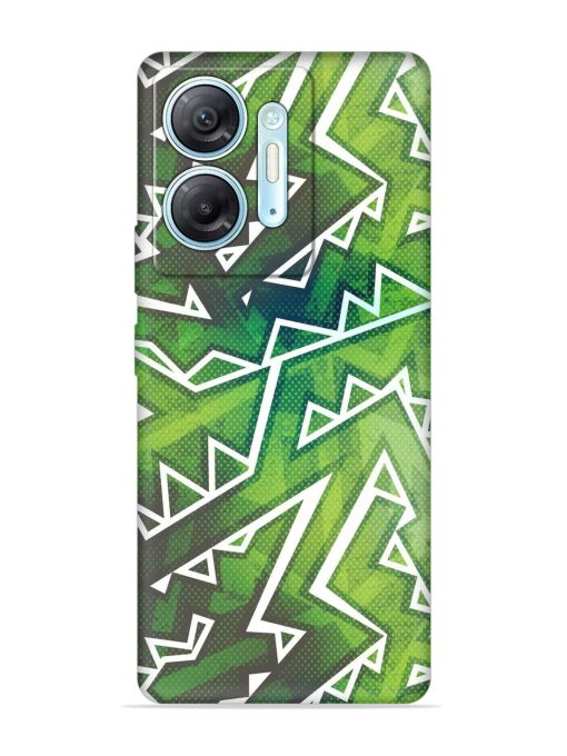 Green Graffiti Seamless Embossed Soft Silicone Case for Infinix Hot 30 (5G) Zapvi