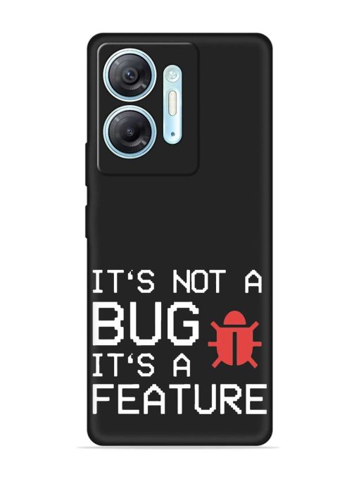 Not Bug Feature Embossed Soft Silicone Case for Infinix Hot 30 (5G)