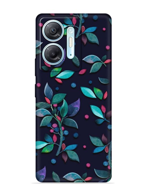 Decorative Watercolor Flower Embossed Soft Silicone Case for Infinix Hot 30 (5G) Zapvi