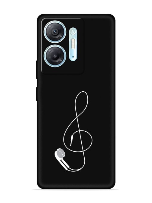 Music Earphone Vector Embossed Soft Silicone Case for Infinix Hot 30 (5G) Zapvi