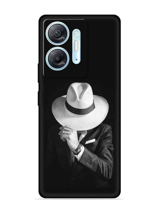 Men Under Hat Embossed Soft Silicone Case for Infinix Hot 30 (5G)