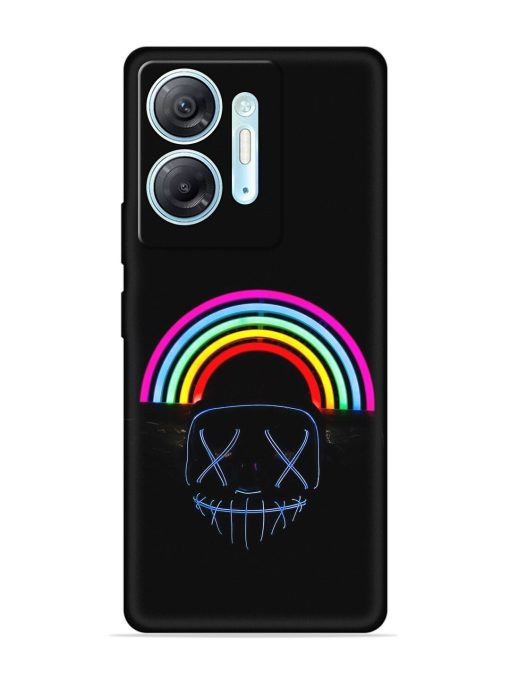 Mask Rainbow Embossed Soft Silicone Case for Infinix Hot 30 (5G)