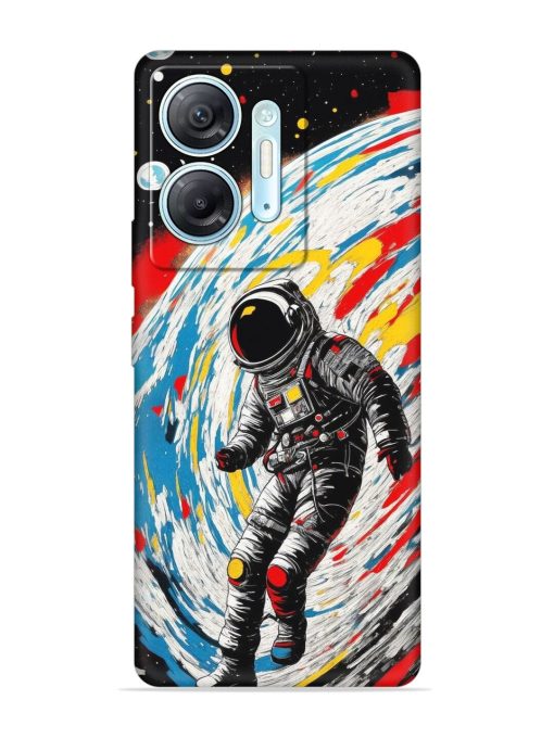 Astronaut Art Embossed Soft Silicone Case for Infinix Hot 30 (5G)