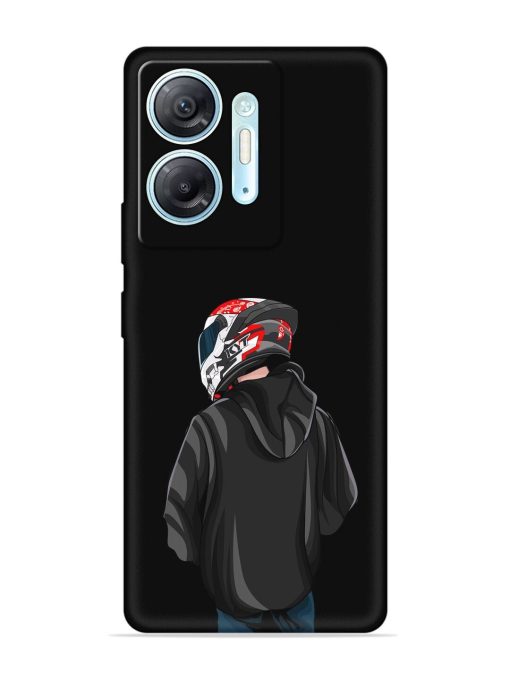 Motorcycle Rider Embossed Soft Silicone Case for Infinix Hot 30 (5G) Zapvi