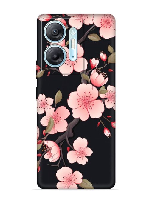 Cherry Blossom Embossed Soft Silicone Case for Infinix Hot 30 (5G)