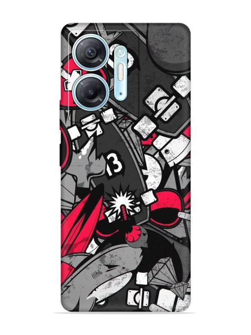 Fictional Doodle Embossed Soft Silicone Case for Infinix Hot 30 (5G)