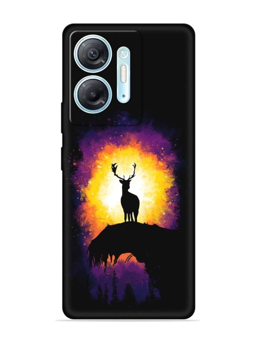 Elk Animal Art Embossed Soft Silicone Case for Infinix Hot 30 (5G) Zapvi