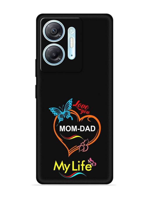 Love You Mom Dad Embossed Soft Silicone Case for Infinix Hot 30 (5G)