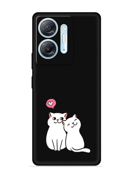 Cute Loving Cats Embossed Soft Silicone Case for Infinix Hot 30 (5G) Zapvi