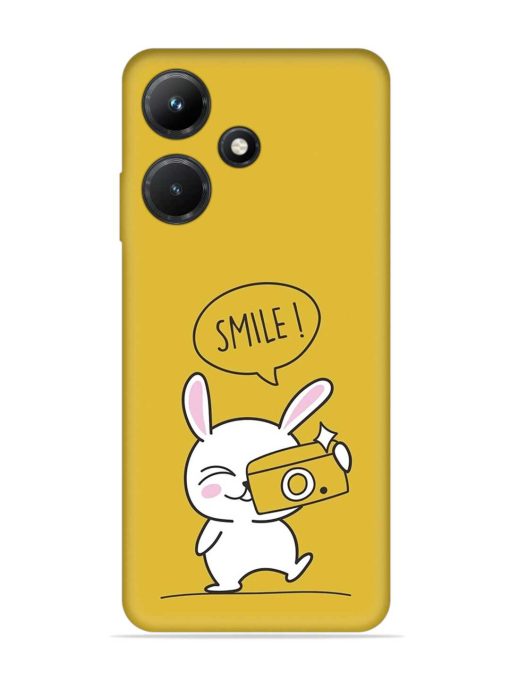 Hey Smile Please Embossed Soft Silicone Case for Infinix Hot 30I Zapvi