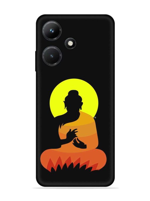 Buddha Art Black Embossed Soft Silicone Case for Infinix Hot 30I Zapvi