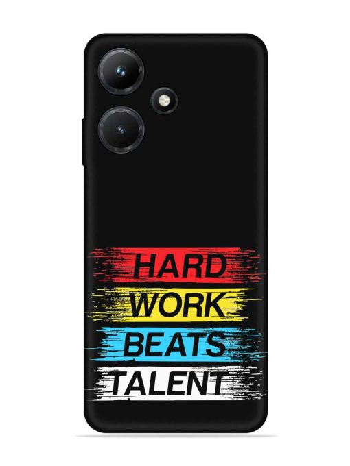 Hard Work Beats Embossed Soft Silicone Case for Infinix Hot 30I Zapvi