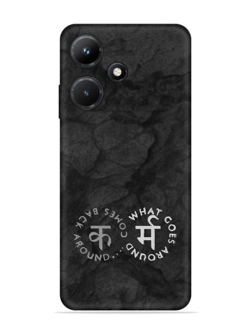 Karma Hindi Word Embossed Soft Silicone Case for Infinix Hot 30I Zapvi