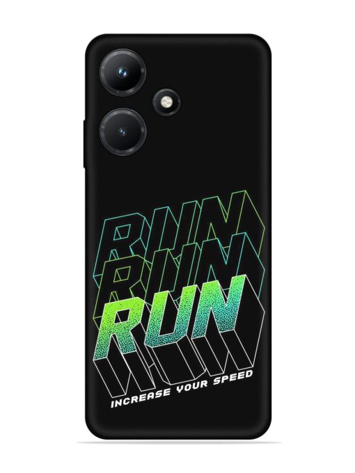 Run Embossed Soft Silicone Case for Infinix Hot 30I Zapvi