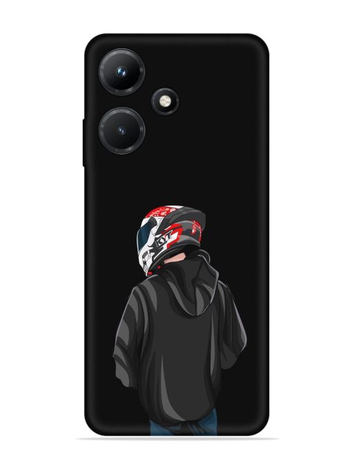 Motorcycle Rider Embossed Soft Silicone Case for Infinix Hot 30I Zapvi