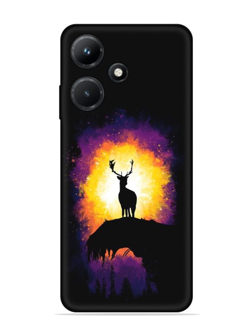 Elk Animal Art Embossed Soft Silicone Case for Infinix Hot 30I Zapvi