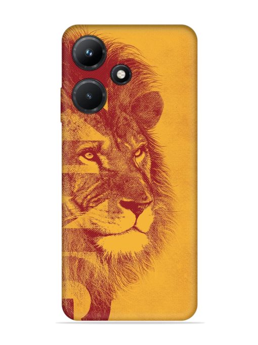 Gold Lion Crown Art Embossed Soft Silicone Case for Infinix Hot 30I Zapvi