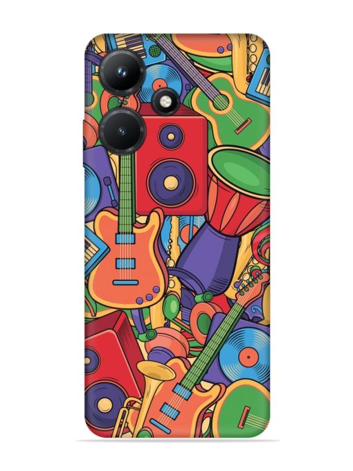 Colorful Music Art Embossed Soft Silicone Case for Infinix Hot 30I Zapvi