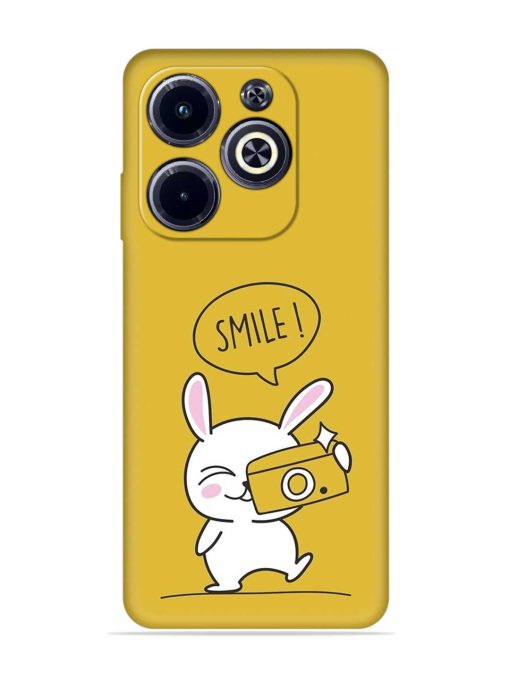 Hey Smile Please Embossed Soft Silicone Case for Infinix Hot 40I Zapvi