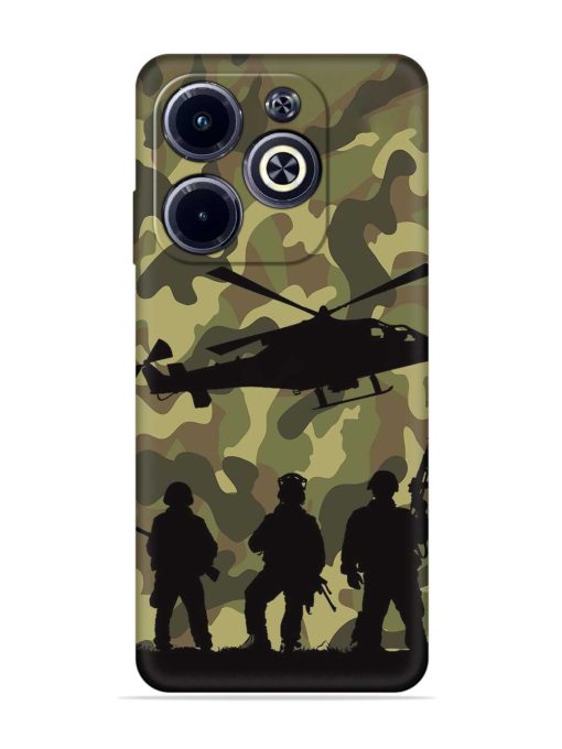 Army Heros Embossed Soft Silicone Case for Infinix Hot 40I Zapvi