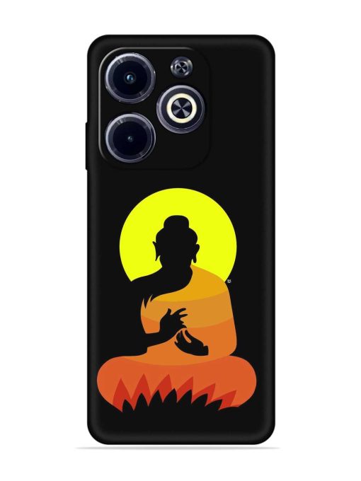 Buddha Art Black Embossed Soft Silicone Case for Infinix Hot 40I Zapvi