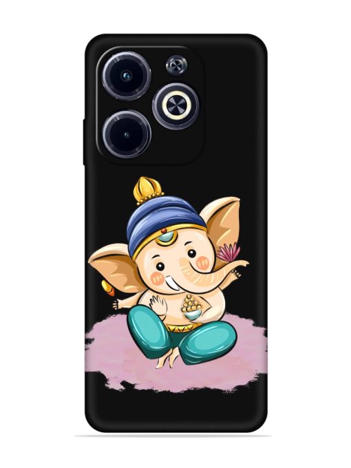 Bal Ganesh Vector Art Embossed Soft Silicone Case for Infinix Hot 40I Zapvi