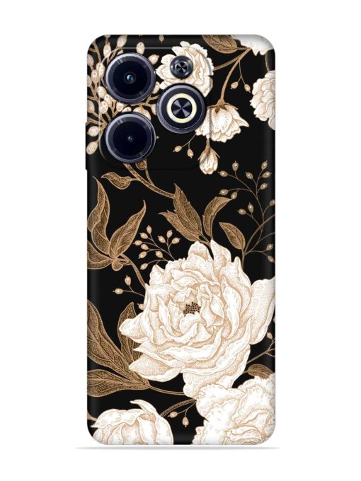 Peonies Roses Floral Embossed Soft Silicone Case for Infinix Hot 40I Zapvi