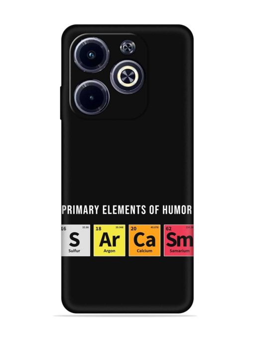 Primary Elements Humor Embossed Soft Silicone Case for Infinix Hot 40I Zapvi