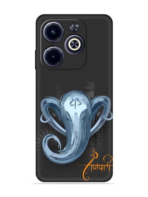 Illustration Lord Ganpati Embossed Soft Silicone Case for Infinix Hot 40I