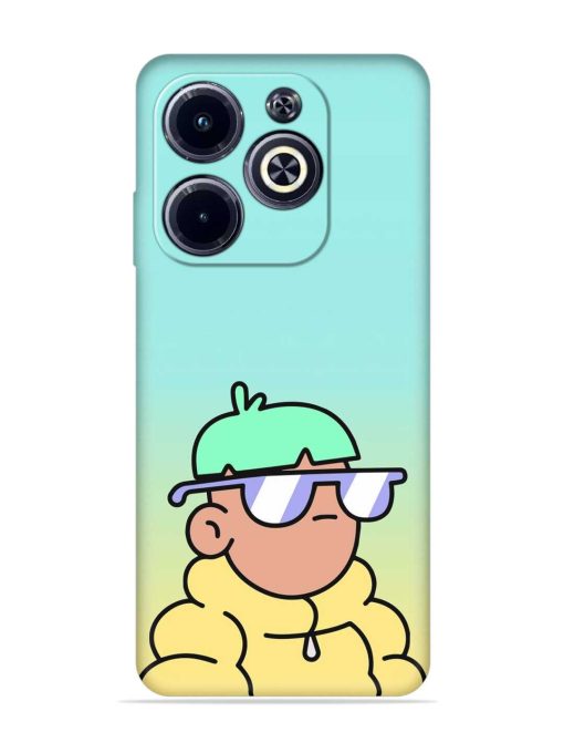 Doodles Cool Character Embossed Soft Silicone Case for Infinix Hot 40I Zapvi