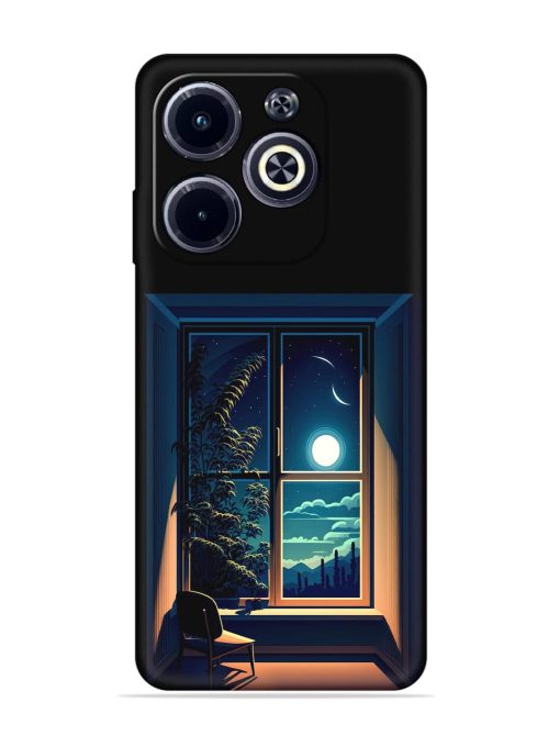 Night View At Window Embossed Soft Silicone Case for Infinix Hot 40I Zapvi