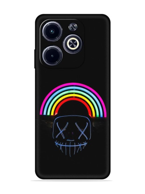 Mask Rainbow Embossed Soft Silicone Case for Infinix Hot 40I