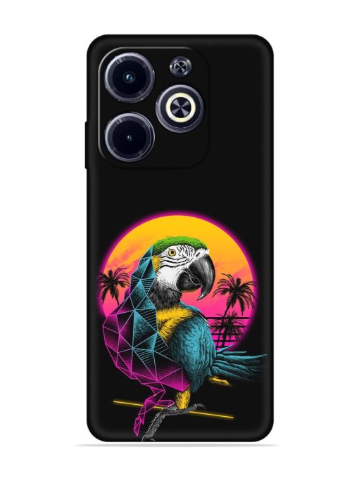 Rad Parrot Embossed Soft Silicone Case for Infinix Hot 40I