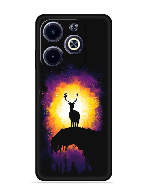 Elk Animal Art Embossed Soft Silicone Case for Infinix Hot 40I Zapvi