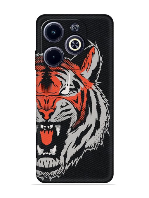 Tiger Aggression Embossed Soft Silicone Case for Infinix Hot 40I Zapvi