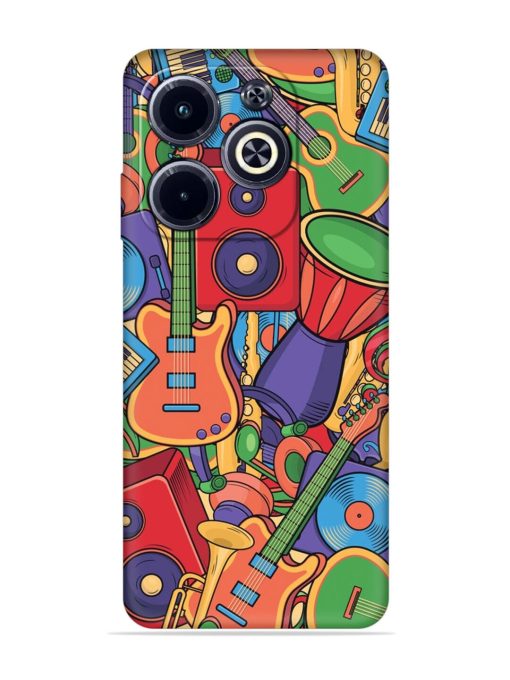 Colorful Music Art Embossed Soft Silicone Case for Infinix Hot 40I Zapvi