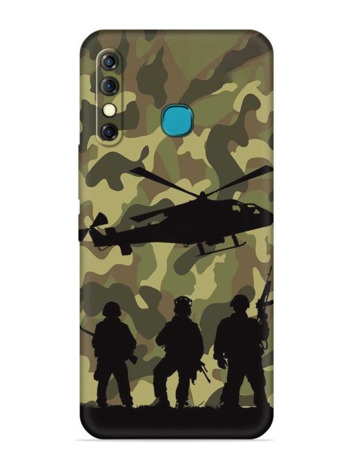 Army Heros Embossed Soft Silicone Case for Infinix Hot 8 Zapvi